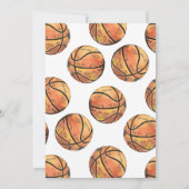 Einladung zu einem persönlichen Basketball (Rückseite)