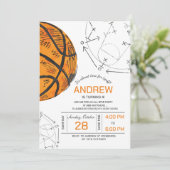 Einladung zu einem persönlichen Basketball (Stehend Vorderseite)