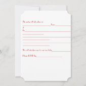 Einladung zu einem Red Egg & Ginger Party (Rückseite)