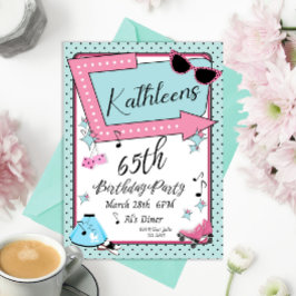 Einladung zu einem Retro-Geburtstag im Alter von 1