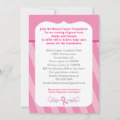 Einladung zu einem rosa Ribbon-Brustkrebs (Rückseite)