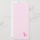 Einladung zu einem rosa Ribbon-Brustkrebs (Rückseite)