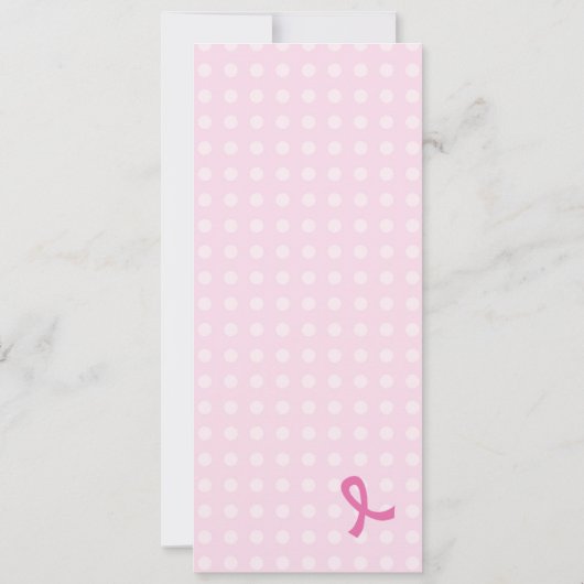 Einladung zu einem rosa Ribbon-Brustkrebs (Rückseite)