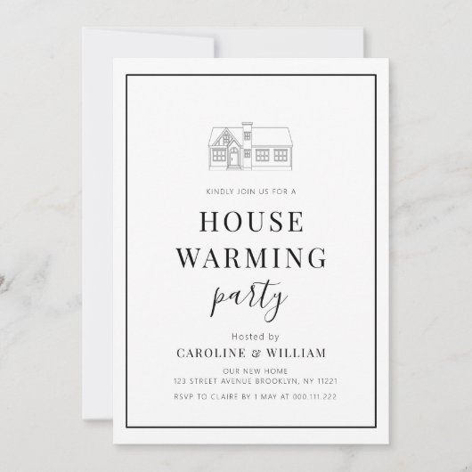 Einladung zu einem Schwarzen Rahmen (Vorderseite)