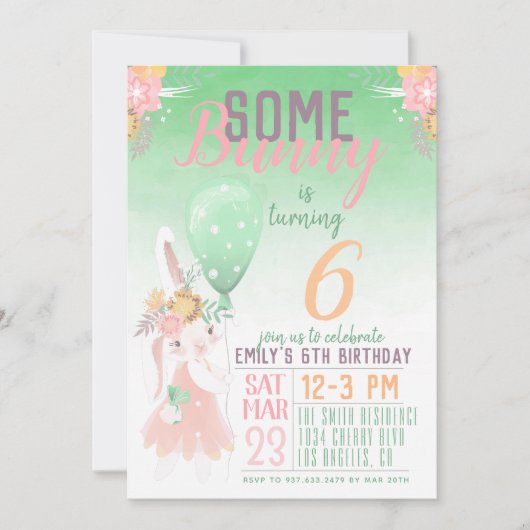 Einladung zu einem sonnigen Geburtstag (Vorderseite)