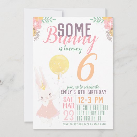 Einladung zu einem sonnigen Geburtstag (Vorderseite)