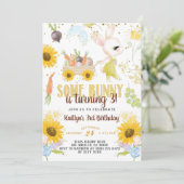 Einladung zu einem sonnigen Ostern Geburtstag (Stehend Vorderseite)