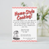 Einladung zu einem viel benötigten Familienessen (Stehend Vorderseite)