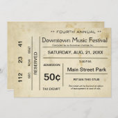 Einladung zu einem Vintagen Unterhaltungsprogramm (Vorne/Hinten)