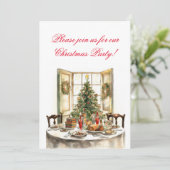 EINLADUNG ZU EINEM WEIHNACHTSMITTEL-PARTY (Stehend Vorderseite)