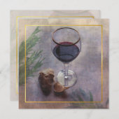 Einladung zu einem Wein- und Knoblauchessen (Vorne/Hinten)