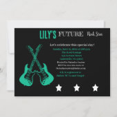 Einladung zu einem zukünftigen Rocker Baby Shower (Vorderseite)