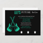 Einladung zu einem zukünftigen Rocker Baby Shower (Vorne/Hinten)