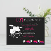 Einladung zu einem zukünftigen Rocker Baby Shower (Stehend Vorderseite)