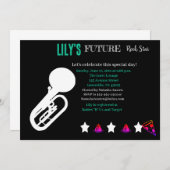 Einladung zu einem zukünftigen Rocker Baby Shower (Vorne/Hinten)