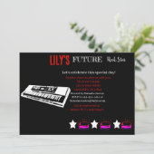 Einladung zu einem zukünftigen Rocker Baby Shower (Stehend Vorderseite)