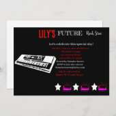 Einladung zu einem zukünftigen Rocker Baby Shower (Vorne/Hinten)