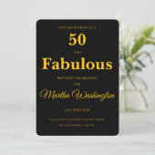 Einladung zu einer 50. Geburtstagsfeier (Stehend Vorderseite)