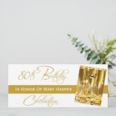 Einladung zu einer 80. Geburtstagsparty (Stehend Vorderseite)