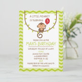 Einladung zu einer Affengeburtstagsfeier (Stehend Vorderseite)