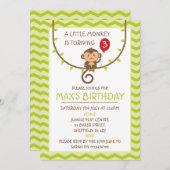 Einladung zu einer Affengeburtstagsfeier (Vorne/Hinten)