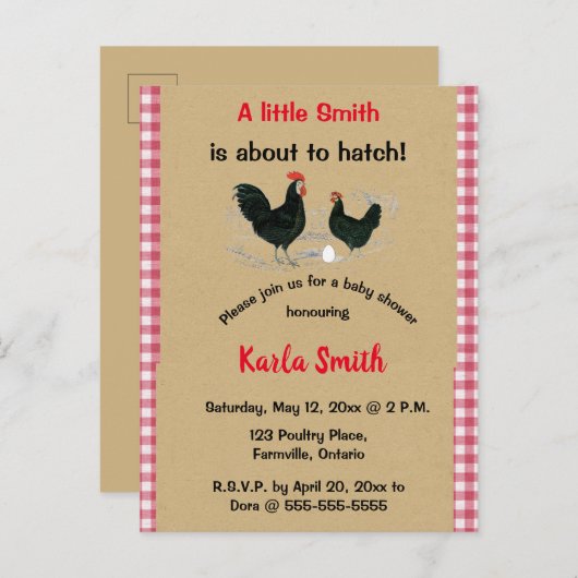 Einladung zu einer bedienerfreundlichen Rooster- u (Vorne/Hinten)