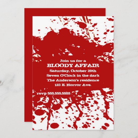 Einladung zu einer blutigen Affäre (Vorne/Hinten)