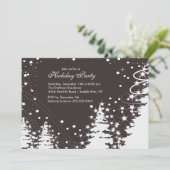 Einladung zu einer Brown & White Winter Feier (Stehend Vorderseite)
