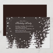 Einladung zu einer Brown & White Winter Feier (Vorne/Hinten)