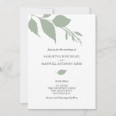 Einladung zu einer einfachen Grünen Hochzeit (Vorderseite)