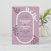 Einladung zu einer einfachen Hochzeit in Rosa (Stehend Vorderseite)