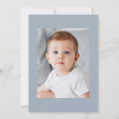 Einladung zu einer einfachen Typografie-Dusty Blue (Rückseite)