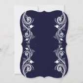 Einladung zu einer eleganten Blue White Graduation (Rückseite)