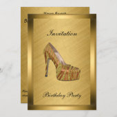Einladung zu einer eleganten Goldene Veranstaltung (Vorne/Hinten)