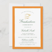 Einladung zu einer eleganten Orangenfeier (Vorderseite)