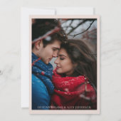 Einladung zu einer eleganten Script 2 Foto-Engagem (Rückseite)