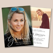 Einladung zu einer eleganten Script-Foto-Graduieru