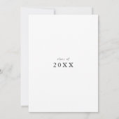 Einladung zu einer eleganten Script Graduation Par (Rückseite)