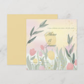 Einladung Zu Einer Empfindlichen Tulpen-Hochzeitsf (Vorne/Hinten)