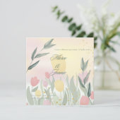 Einladung Zu Einer Empfindlichen Tulpen-Hochzeitsf (Stehend Vorderseite)