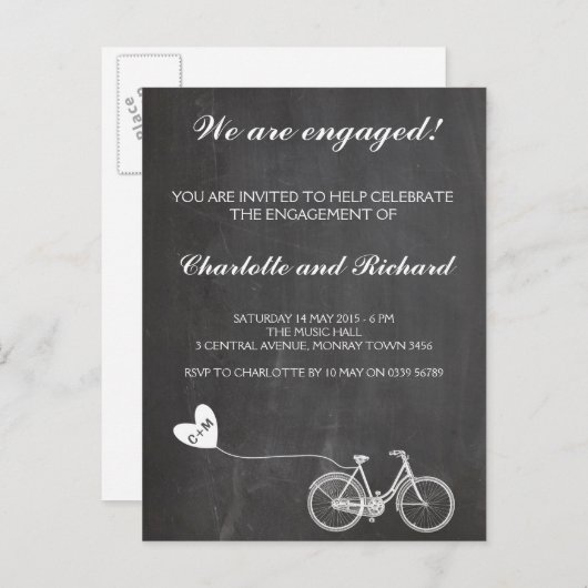 Einladung zu einer engagierten Party für ein roman (Vorne/Hinten)