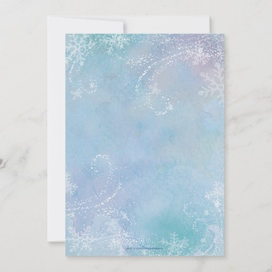 Einladung zu einer Festreise mit Frozen (Rückseite)