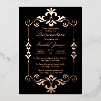 Einladung zu einer Folie aus Quinceañera