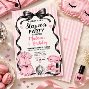 Einladung zu einer Geburtstags-Pyjama-Party