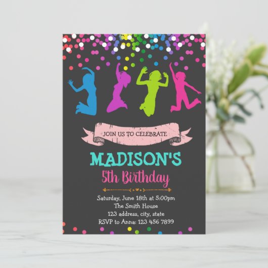 Einladung zu einer Geburtstagsfeier (Stehend Vorderseite)