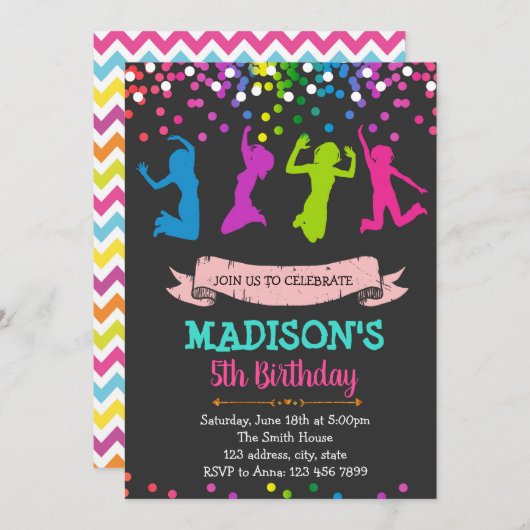 Einladung zu einer Geburtstagsfeier (Vorne/Hinten)