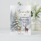 Einladung zu einer Geburtstagsparty (Stehend Vorderseite)