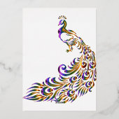 Einladung zu einer großen Pfauenhochzeit (Rückseite)
