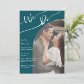 Einladung zu einer handgeschriebenen Hochzeit von  (Stehend Vorderseite)