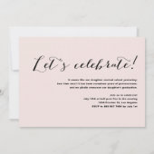 Einladung zu einer handgeschriebenen SkriptGraduie (Rückseite)